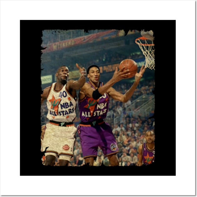 Shawn Kemp vs Scottie Pippen Wall Art by MJ23STORE